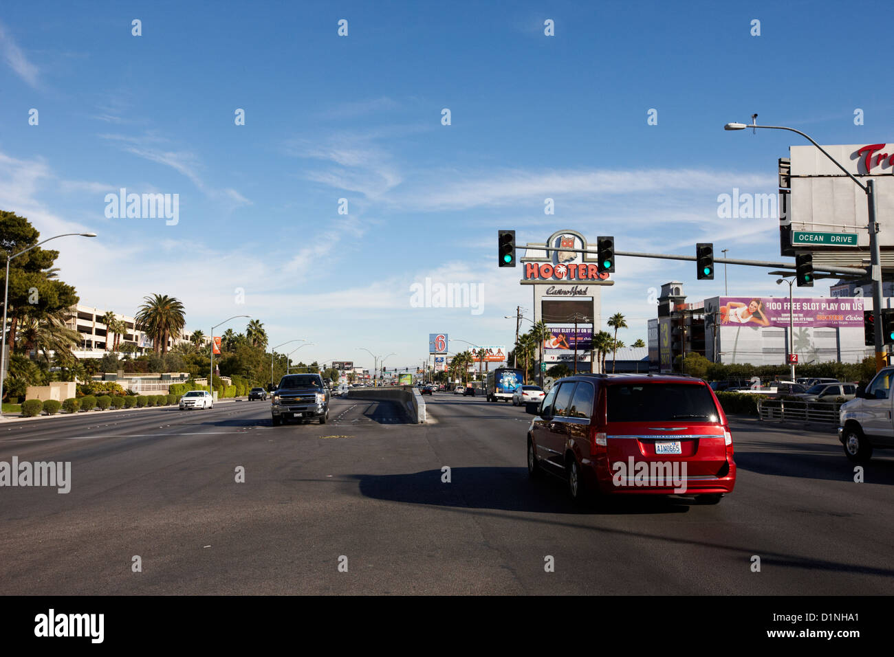 looking east on east tropicana avenue nevada state route 593 Las Vegas Nevada USA Stock Photo