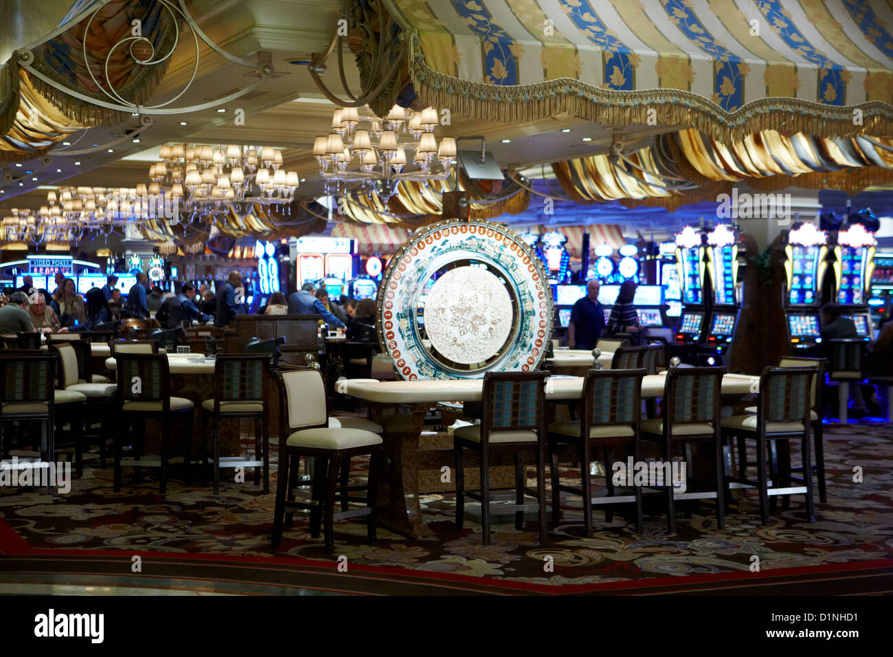 the casino floor at the bellagio Las Vegas Nevada USA Stock Photo