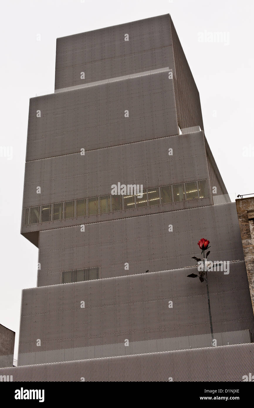 The New Museum of Contemporary Art, Bowery, New York City, devoted exclusively to contemporary art Stock Photo