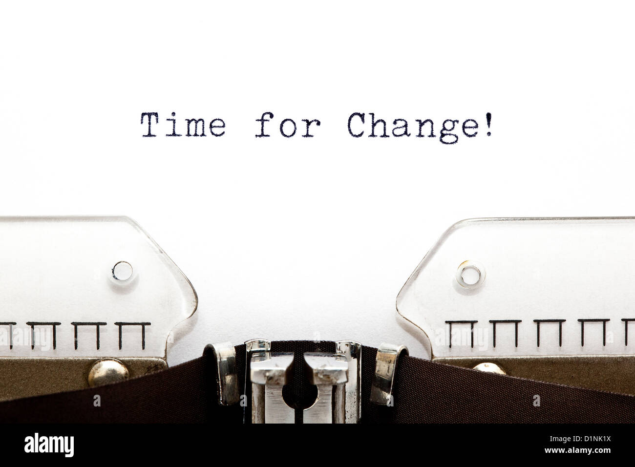 Time for Change printed on an old typewriter Stock Photo