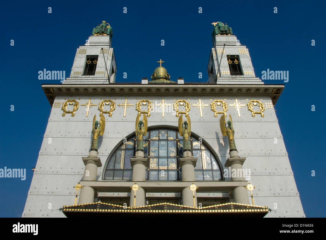 Österreich, Wien 14, Penzing, Kirche am Steinhof (1904 bis 1907 nach Entwürfen von Otto Wagner) Stock Photo