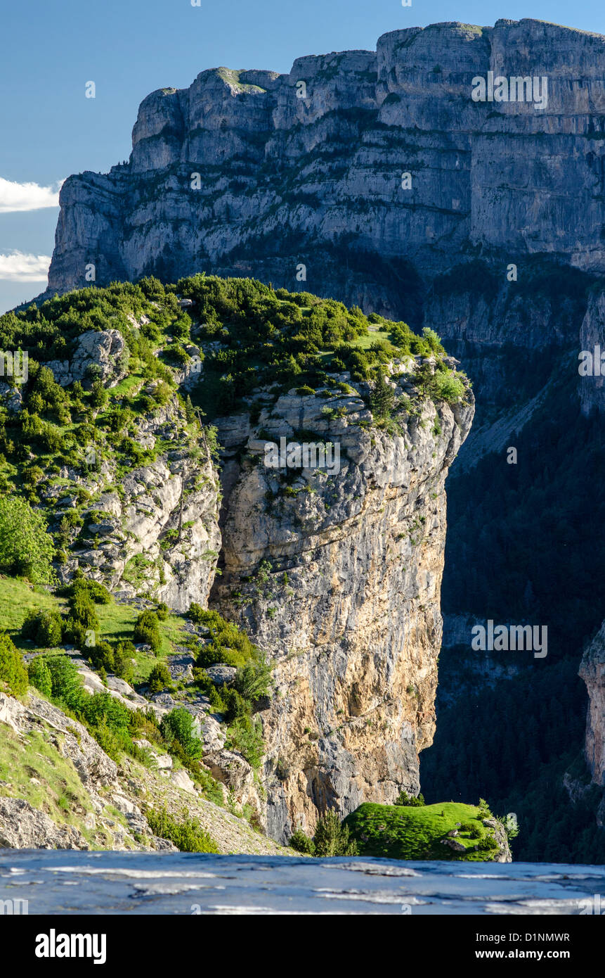 Añisclo canyon at Ordesa & Monte Perdido National Park, Huesca, Aragon, Spain Pyrenees Stock Photo