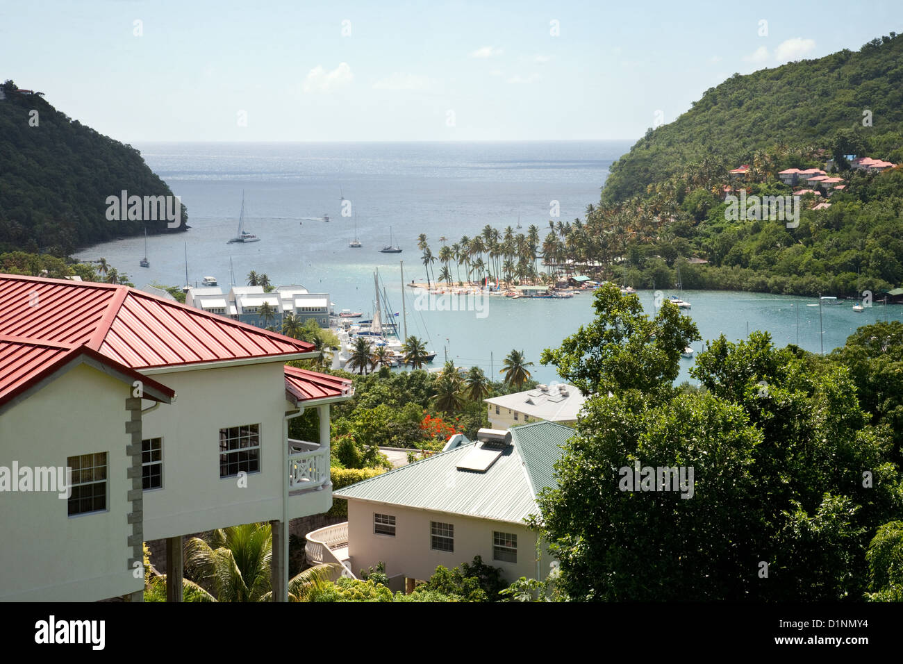 Marigot bay view, St Lucia, Caribbean, Windward islands, West Indies Stock Photo