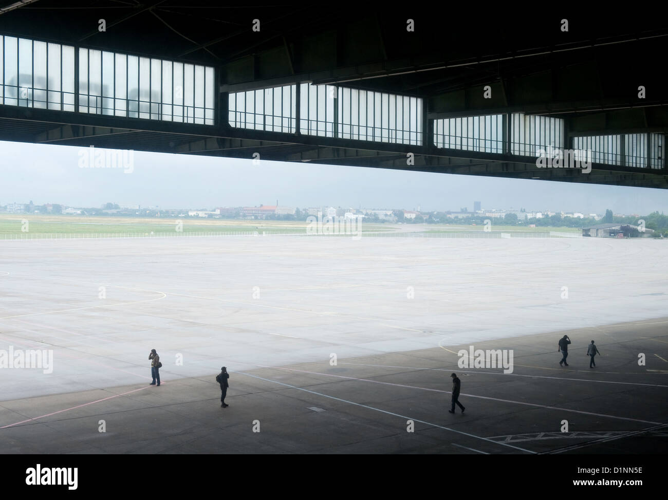 Berlin, Germany, a view of the airfield of the disused Tempelhof airport Stock Photo