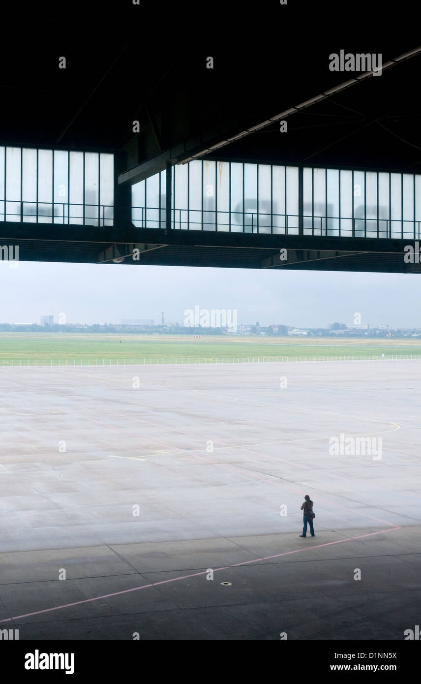 Berlin, Germany, a view of the airfield of the disused Tempelhof airport Stock Photo