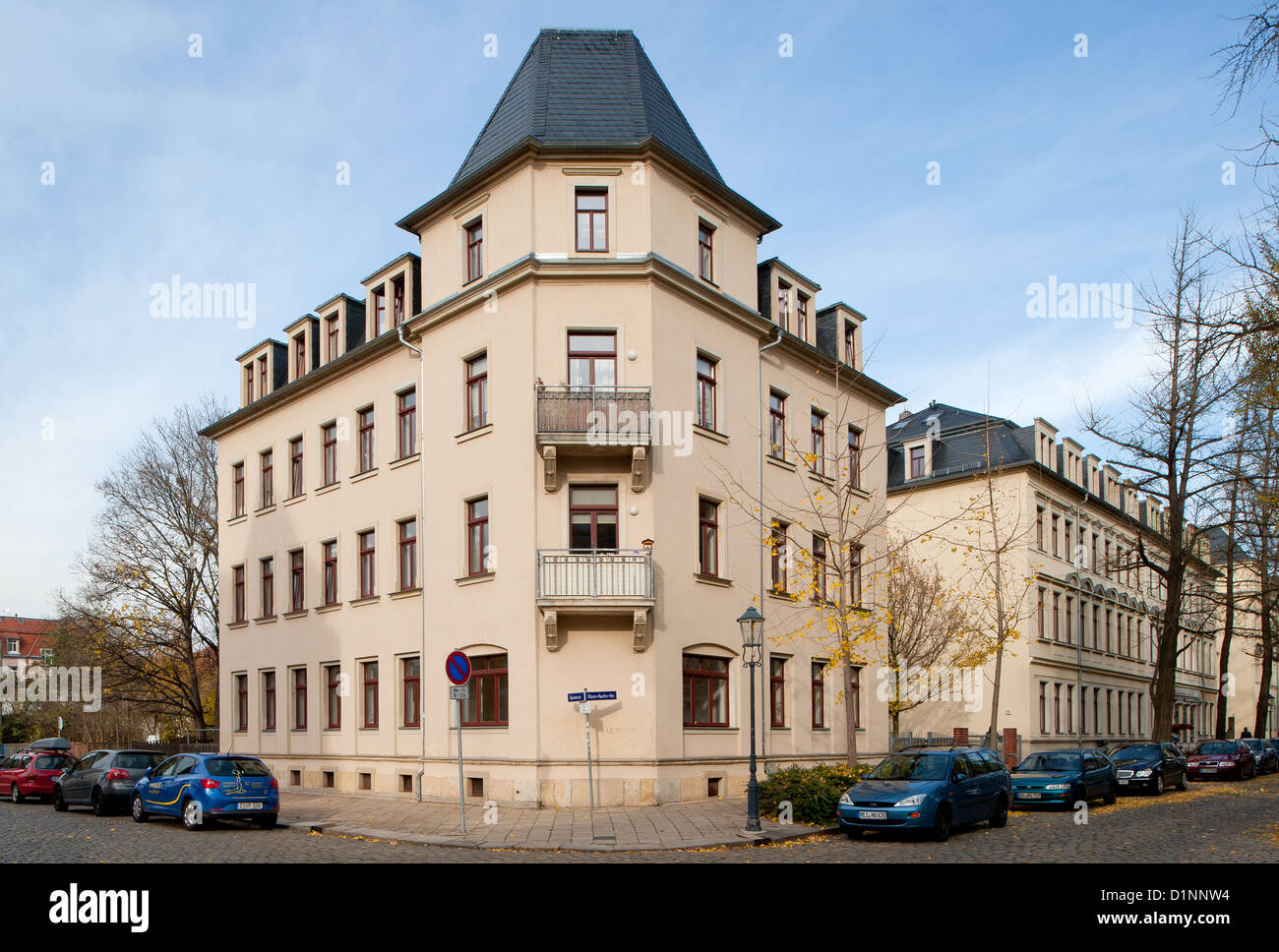 Dresden, Germany, renovated house in Dresden-Pieschen Stock Photo - Alamy
