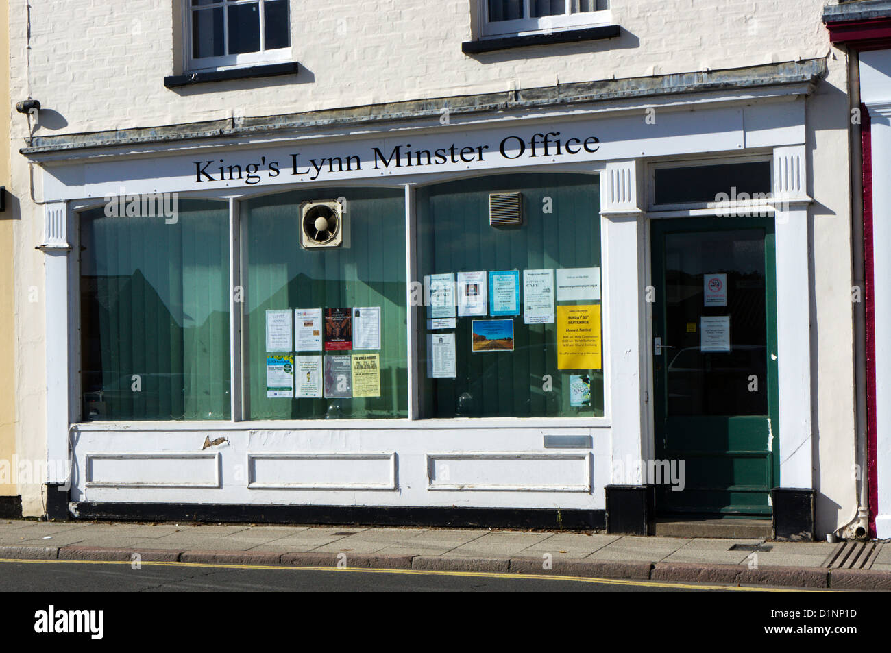 King's Lynn Minster Church Office in King's Lynn, Norfolk, England. Stock Photo