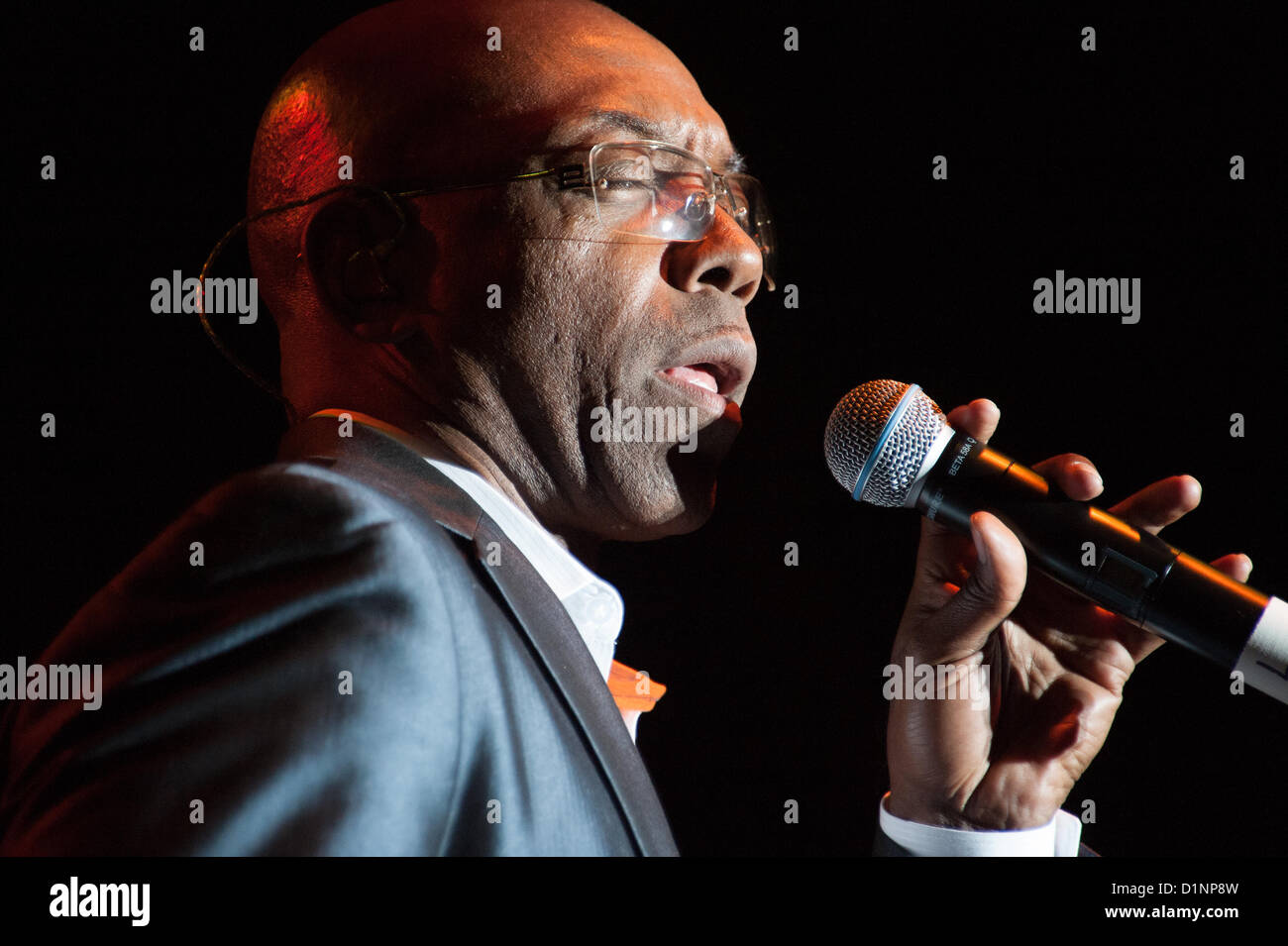 LINCOLN, CA - December 31: Larry Braggs with Tower of Power brings in the New Year at Thunder Valley Casino Resort in Lincoln, California on December 31, 2012 Stock Photo