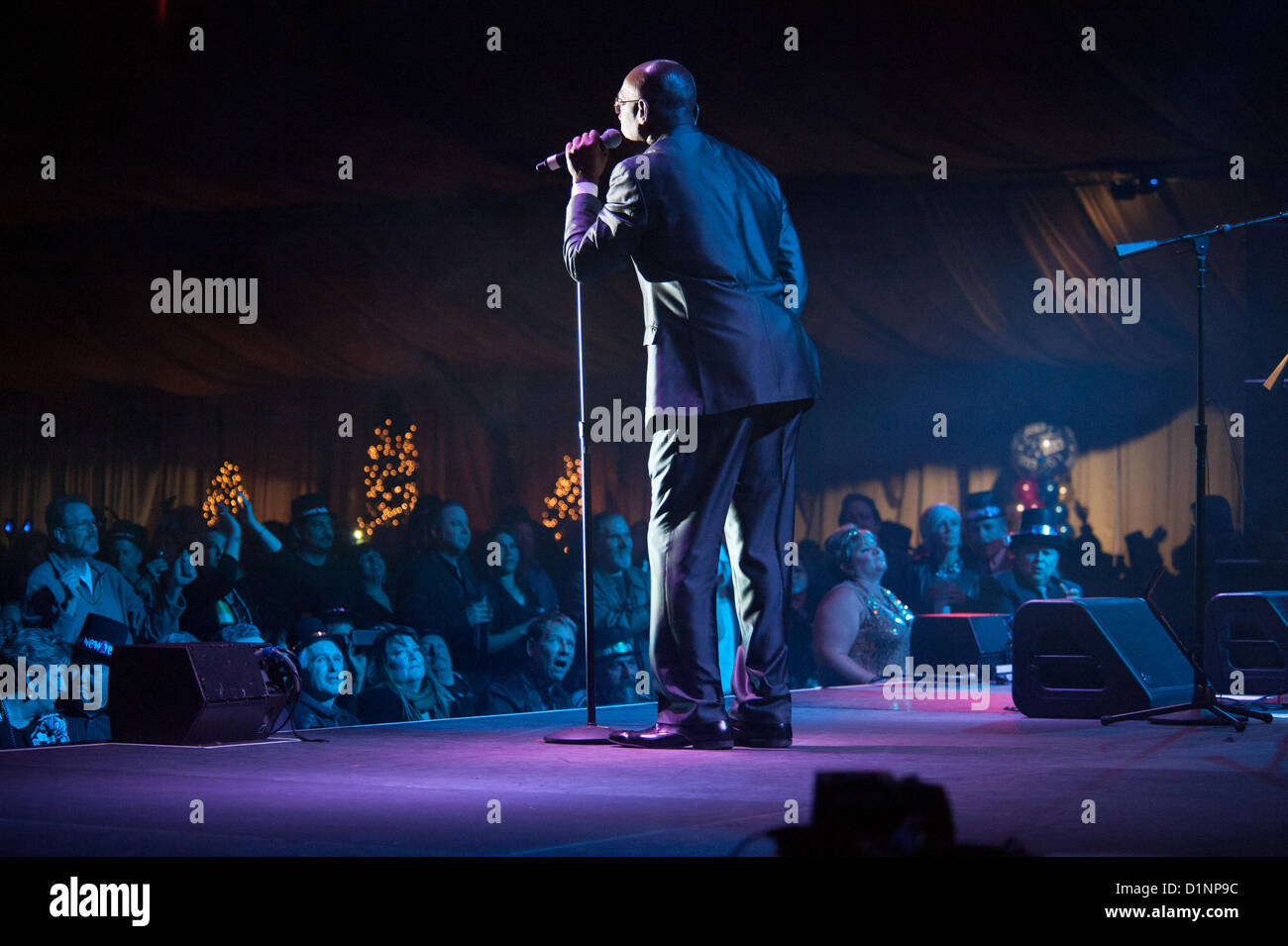 LINCOLN, CA - December 31: Larry Braggs with Tower of Power brings in the New Year at Thunder Valley Casino Resort in Lincoln, California on December 31, 2012 Stock Photo