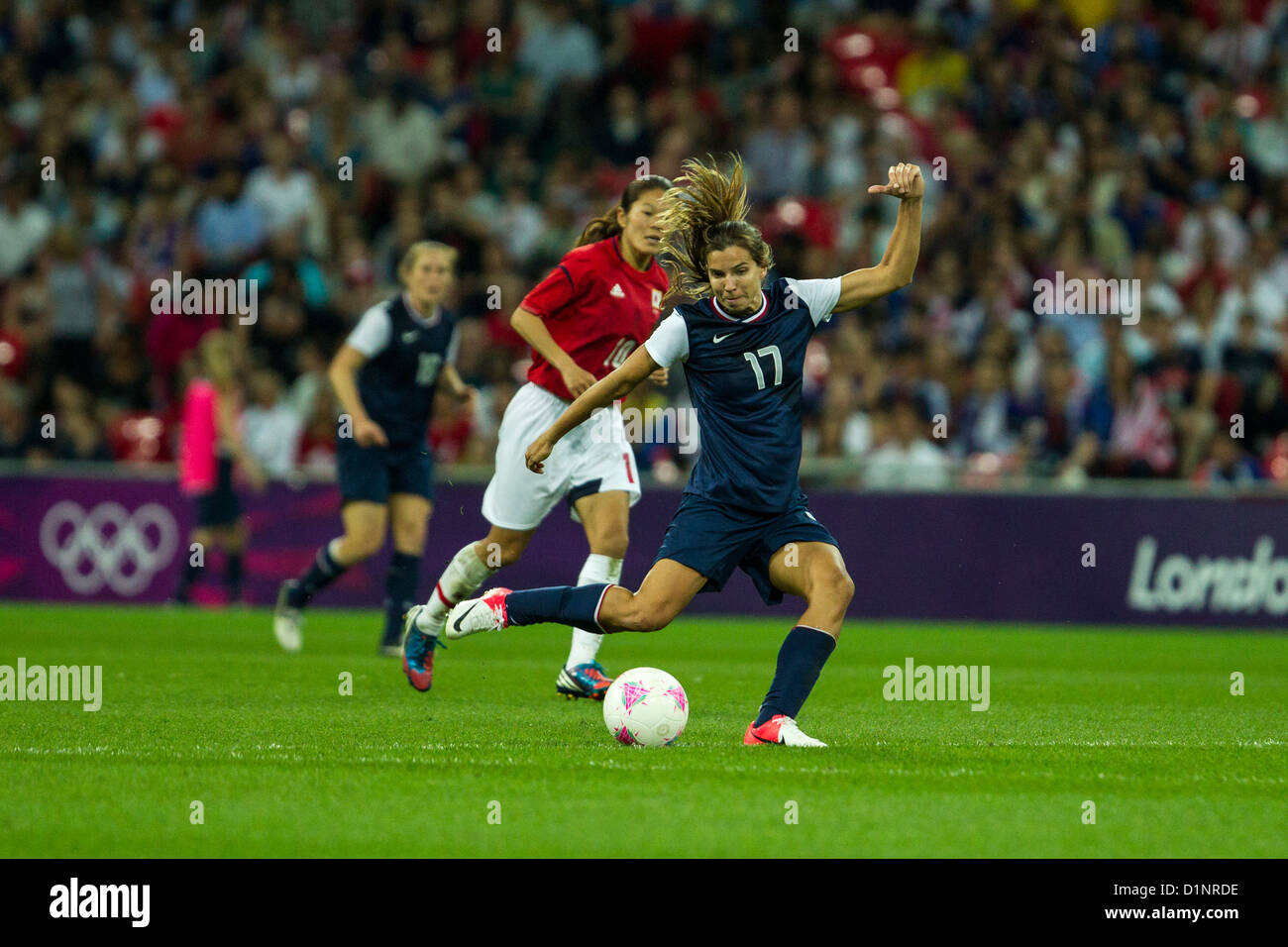 Tobin Heath (USA)-17-USA wins gold over Japan in Women's Football (soccer) at the Olympic Summer Games, London 2012 Stock Photo
