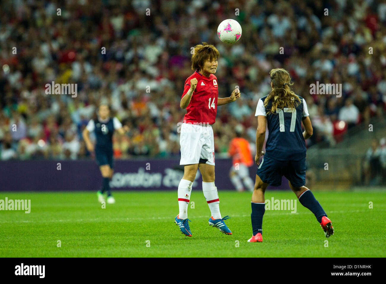 Asuna Tanaka (JPN)-USA wins gold over Japan in Women's Football (soccer) at the Olympic Summer Games, London 2012 Stock Photo
