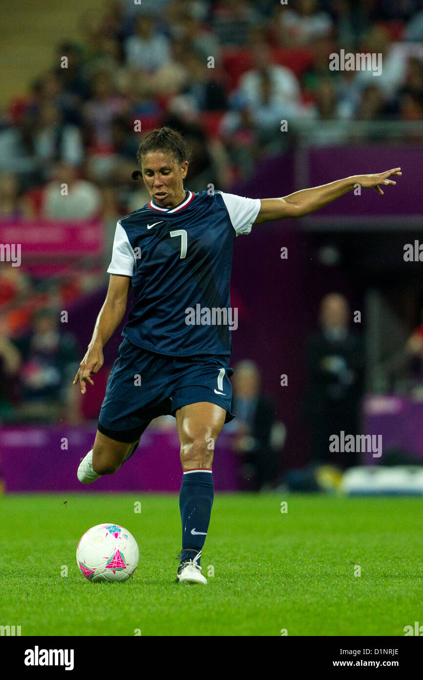 Shannon Boxx (USA)-USA wins gold over Japan in Women's Football (soccer) at the Olympic Summer Games, London 2012 Stock Photo