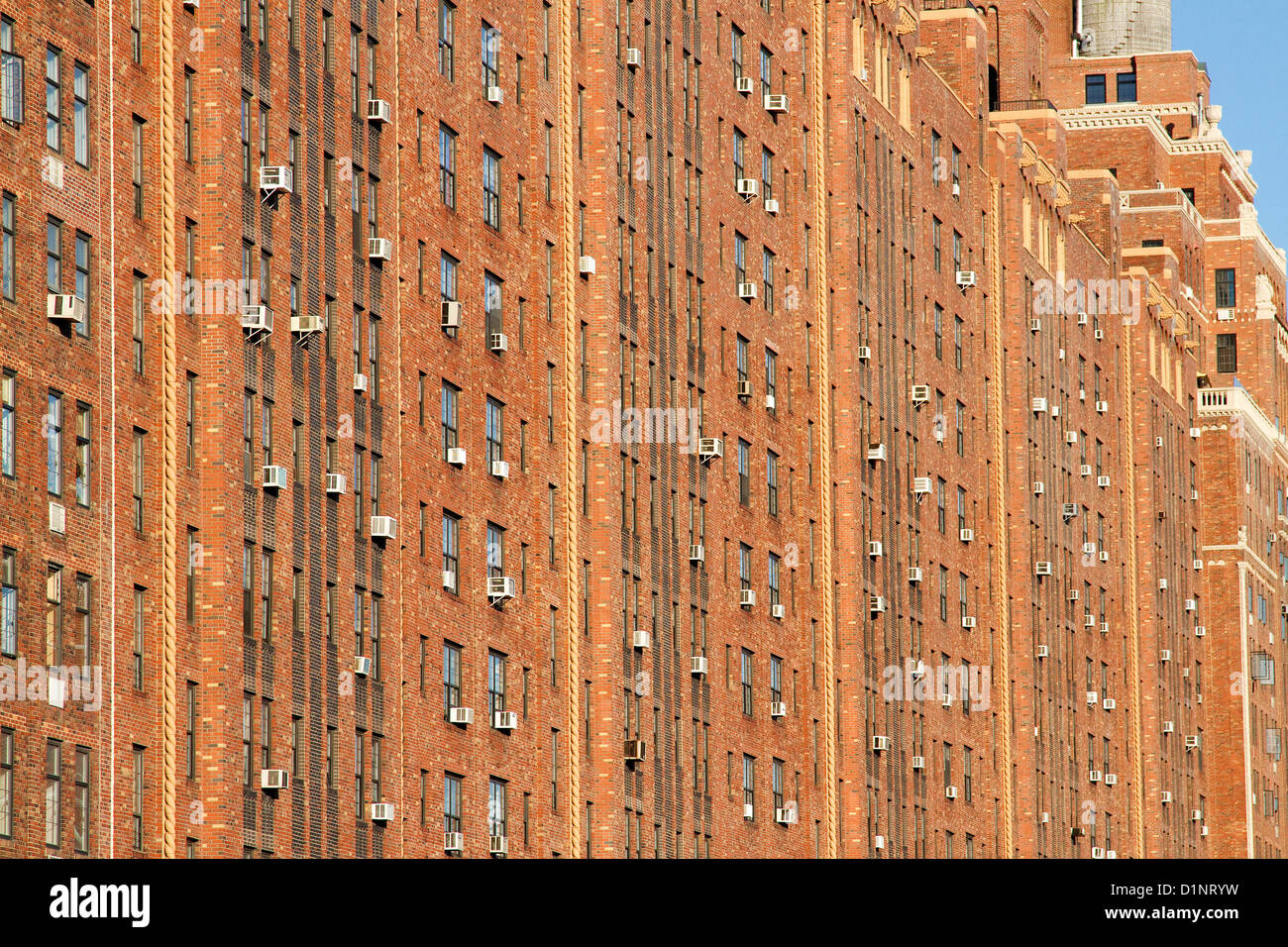 New York City apartments with air conditioners. Stock Photo
