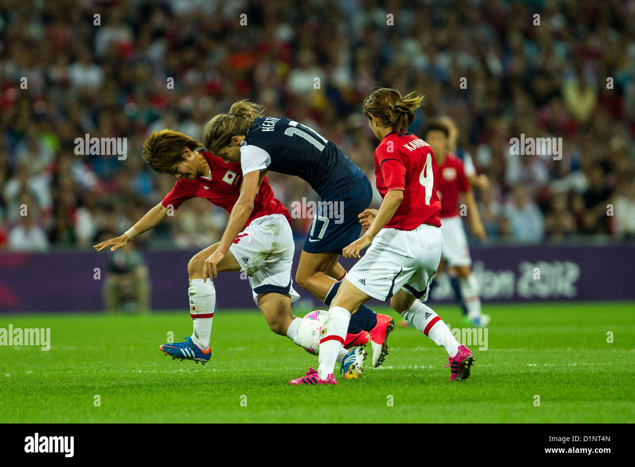 Tobin Heath (USA) 17, USA wins gold over Japan in Women's Football (soccer) at the Olympic Summer Games, London 2012 Stock Photo