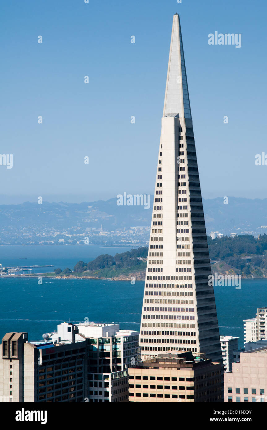 San Francisco skyline and the TransAmerica Building, San Francisco, California, USA Stock Photo