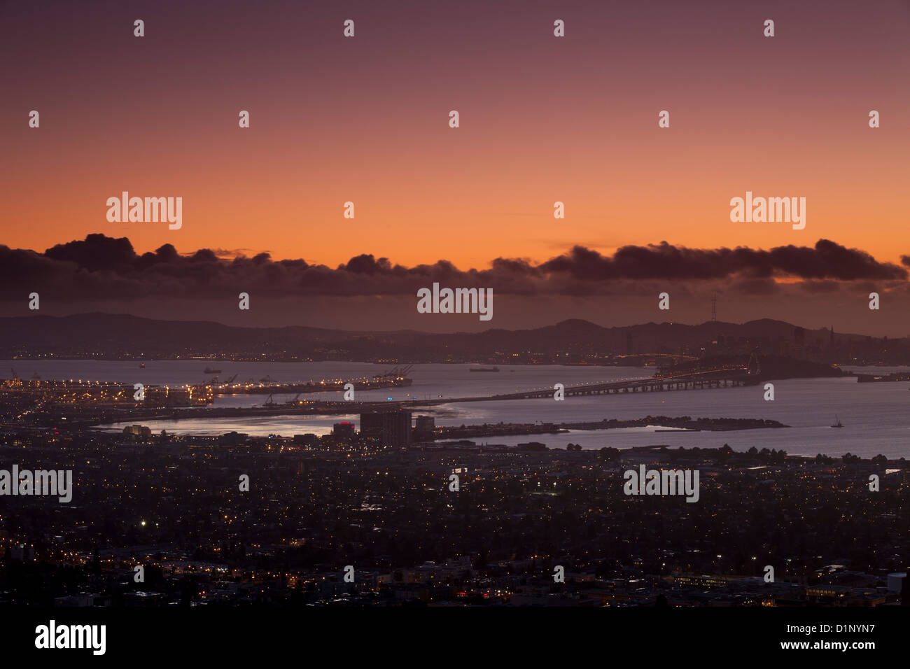 East Bay Skyline Stock Photo Alamy