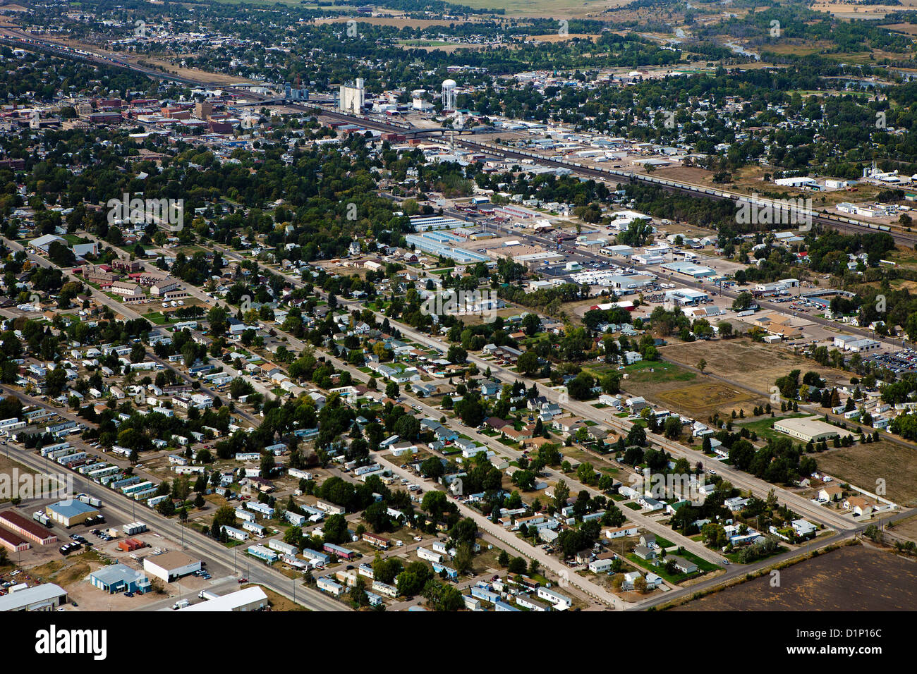 aerial photograph North Platte, Nebraska Stock Photo