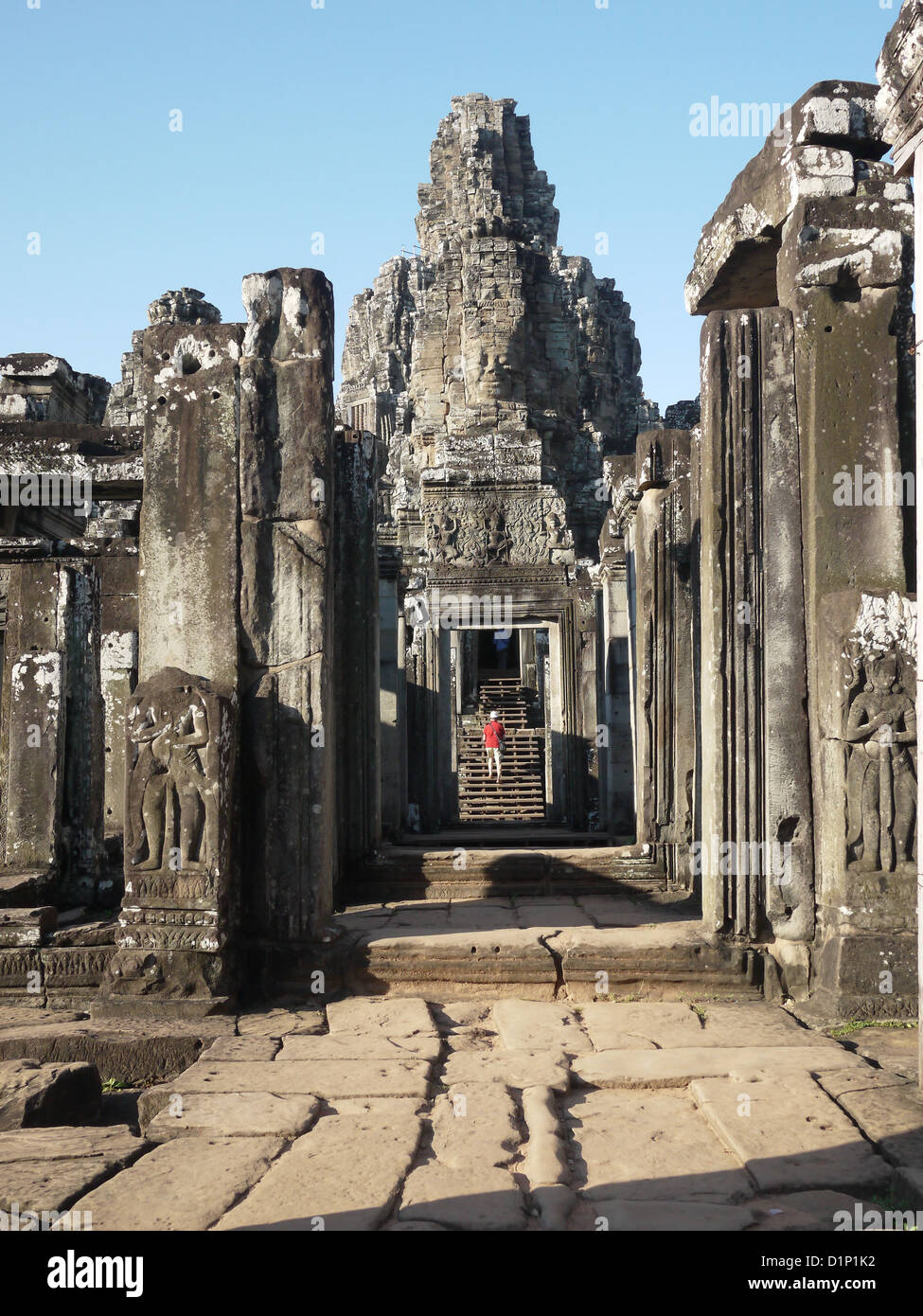 hot humid worn stone architecture Cambodia Stock Photo