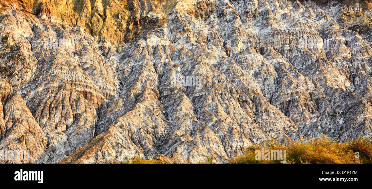 Salty hills in summer at Lopatari, Buzau county, Romania. Stock Photo
