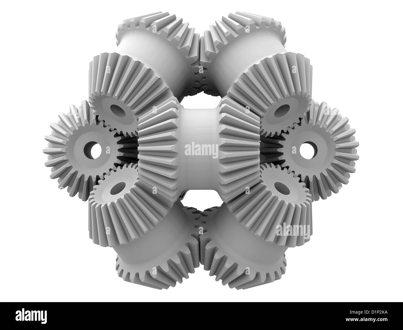 Gear wheels, artwork Stock Photo