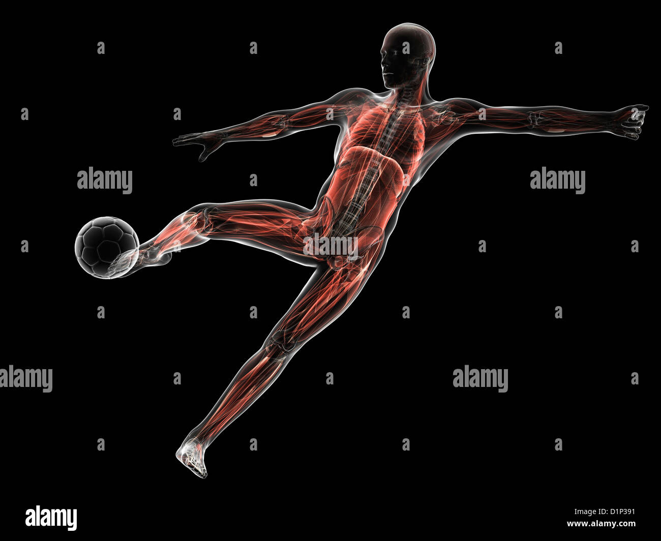 Football player, artwork Stock Photo Alamy