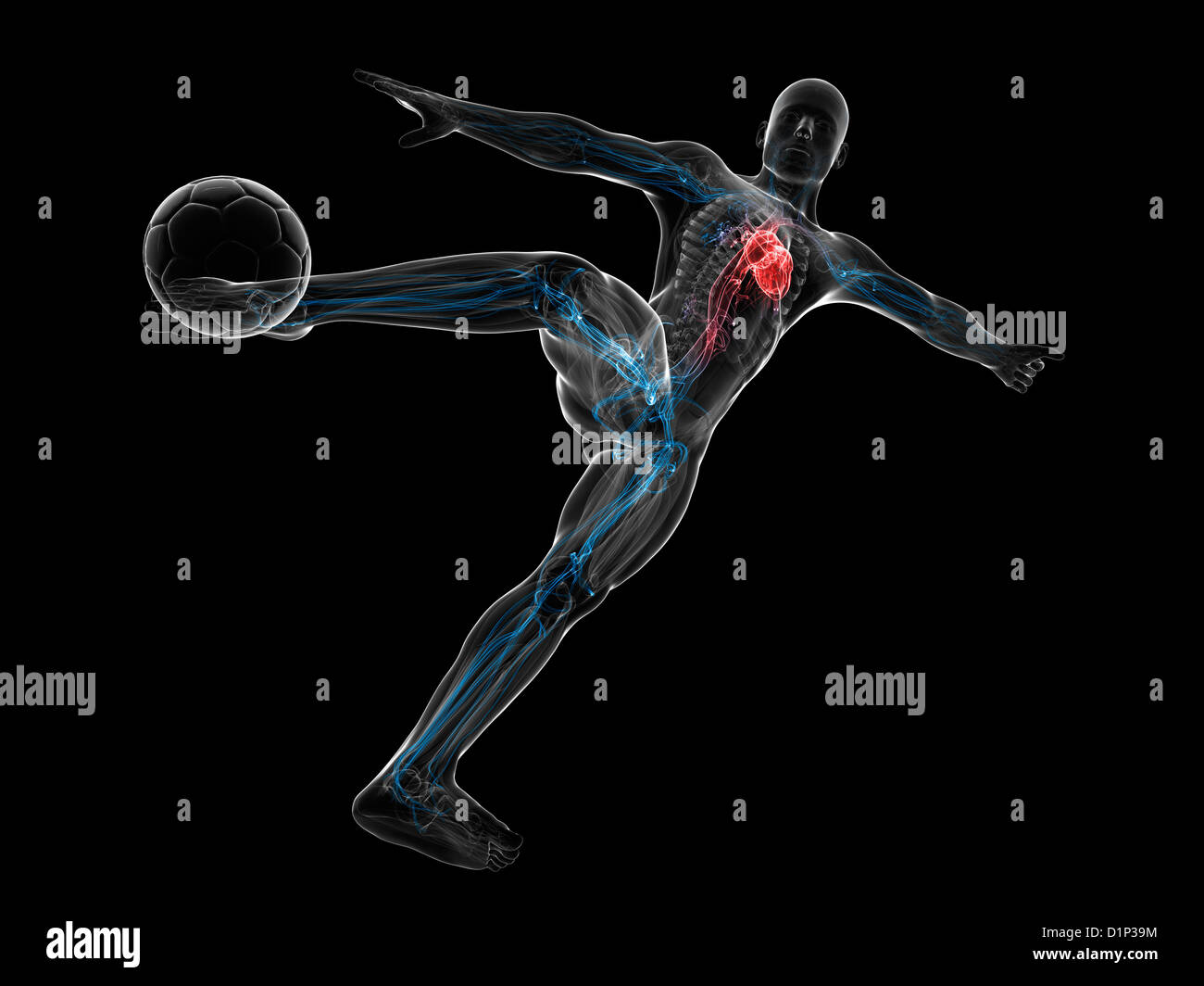 Football player, artwork Stock Photo Alamy