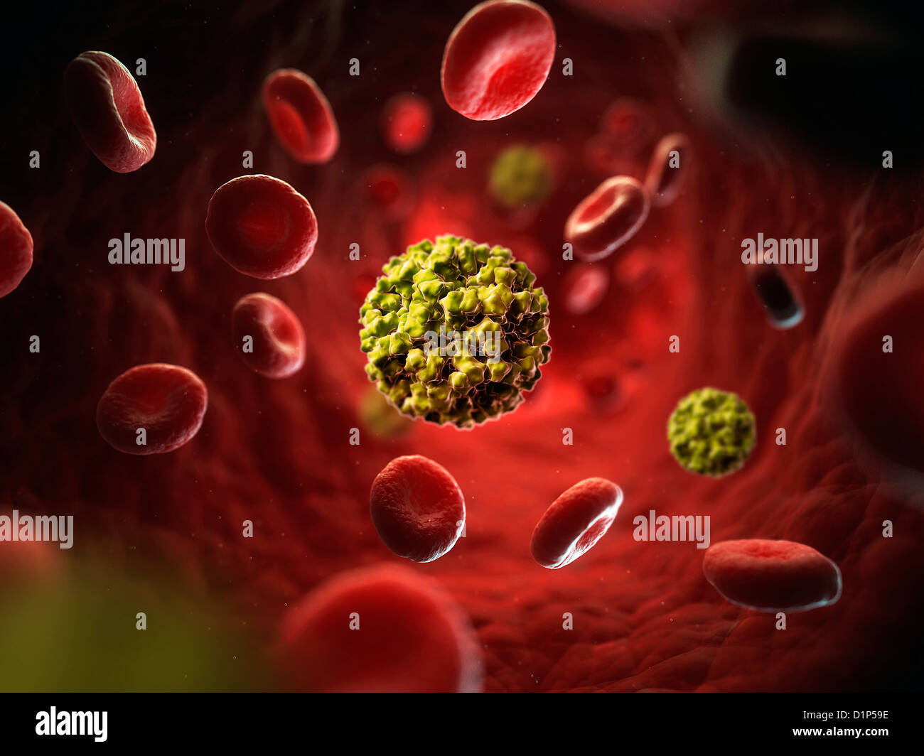 Norovirus infection, artwork Stock Photo