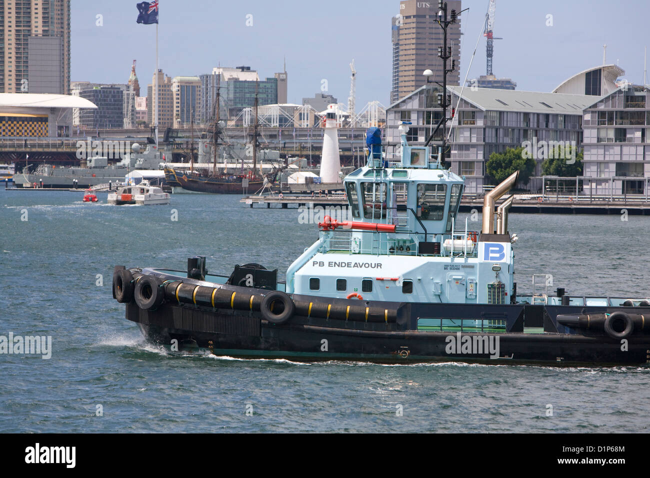 tug PB endeavour in sydney harbour,australia Stock Photo Alamy