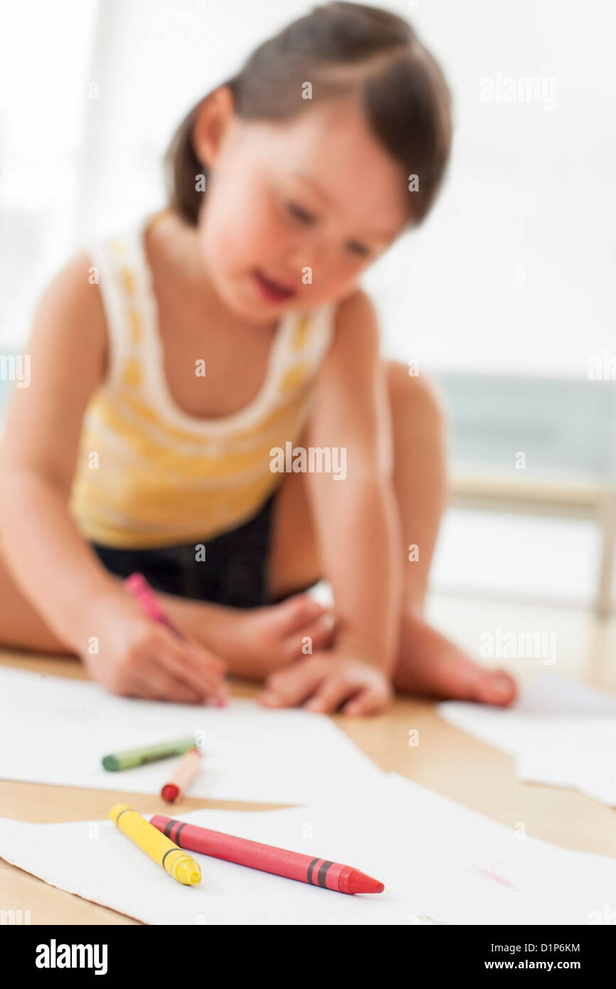 Toddler drawing Stock Photo Alamy