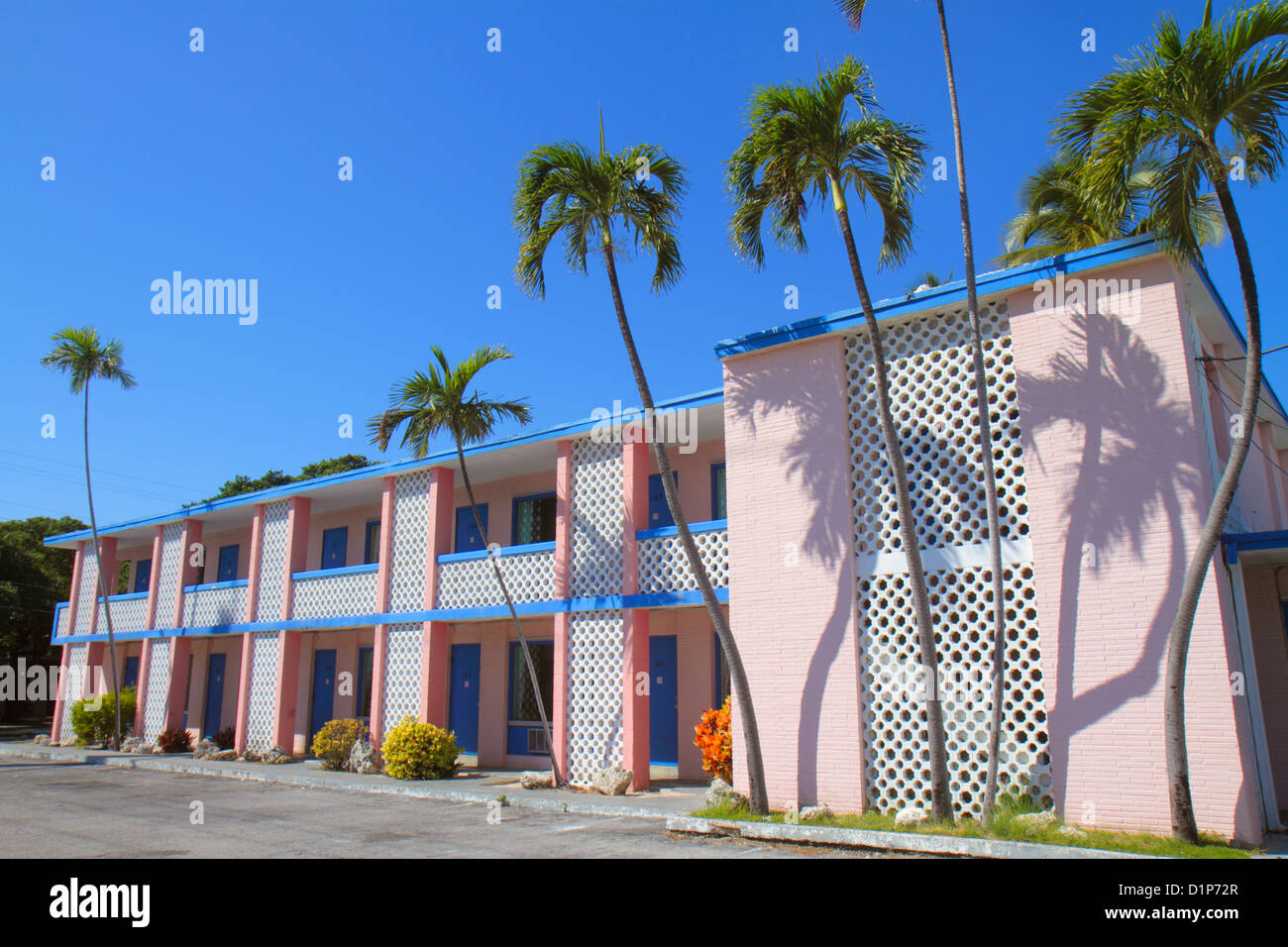 Islamorada Florida Florida Keys,US highway Route 1 One,Overseas  Highway,Sunset Inn Motel,hotel hotels lodging inn motel motels,pink,visitors  travel tr Stock Photo - Alamy