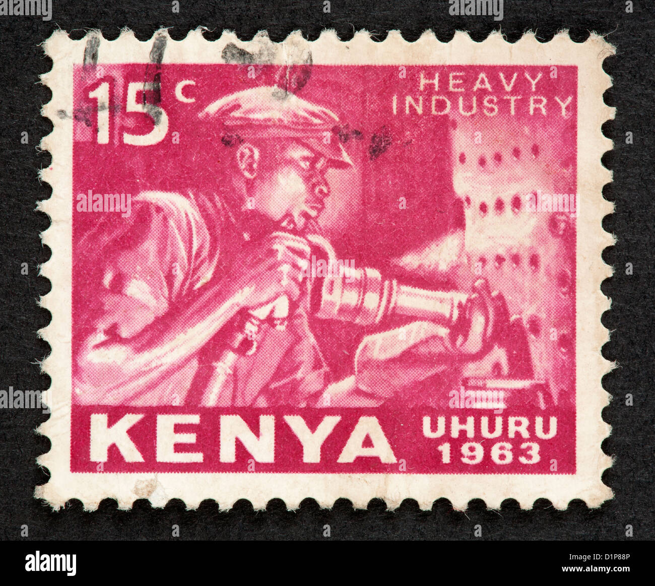 Kenya postage stamp Stock Photo
