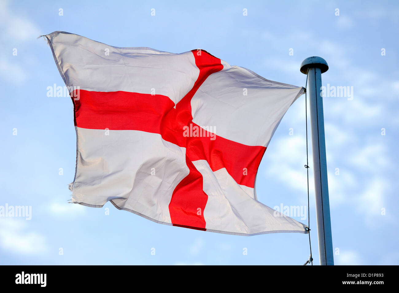 The flag of St. George or England flag. Stock Photo
