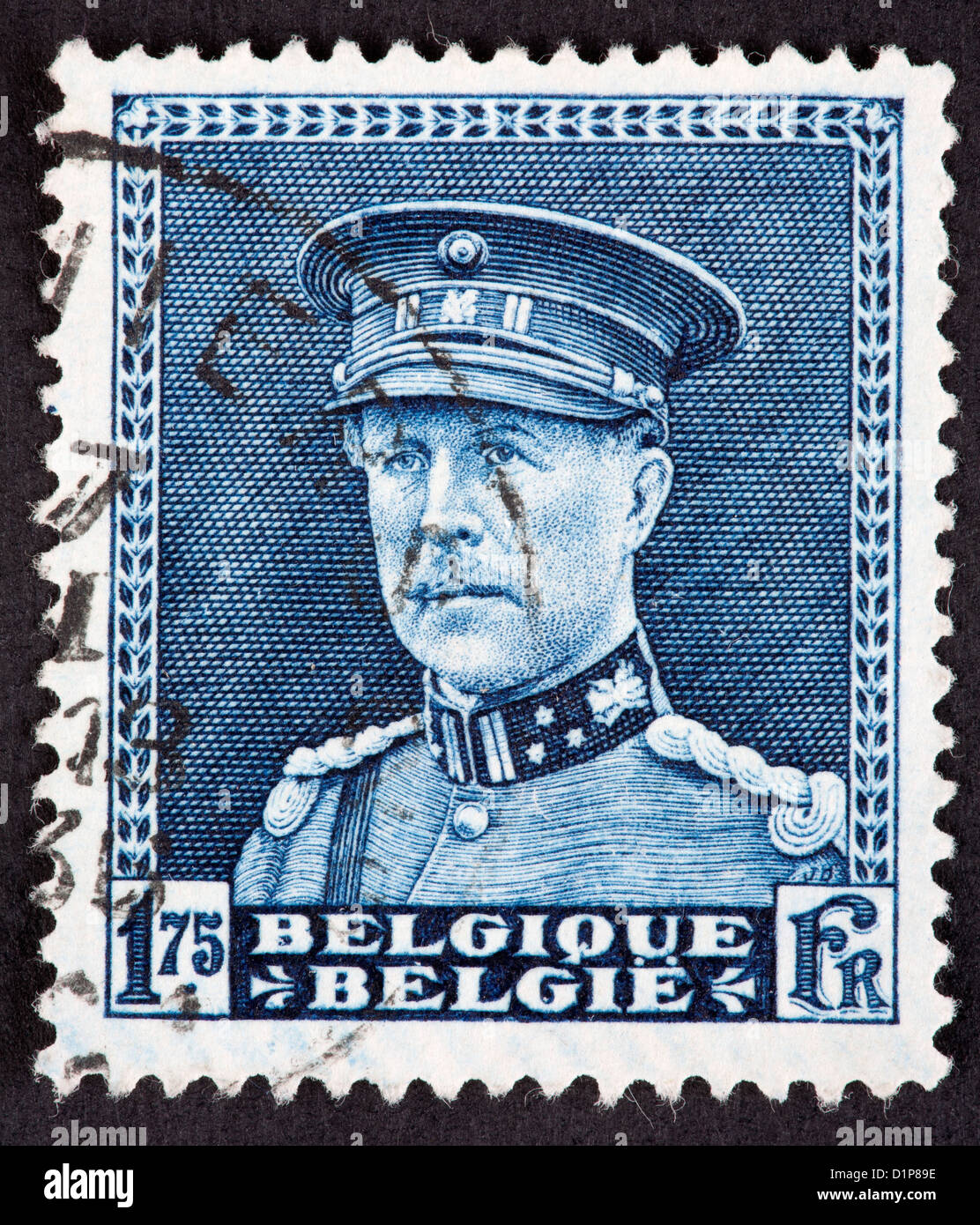 Belgian postage stamp Stock Photo