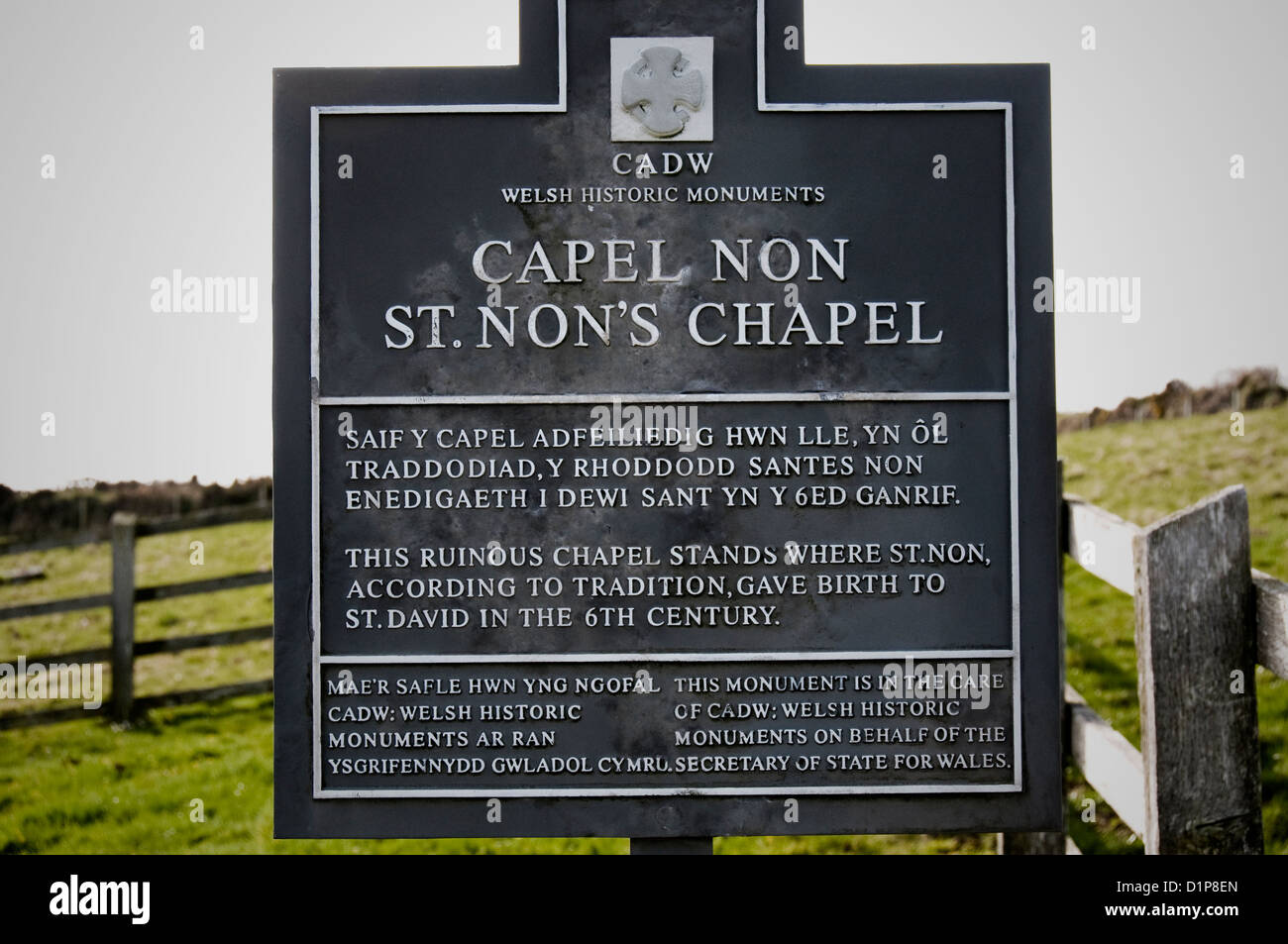 St Non's Chapel Ancient Monument St Davids Pembrokeshire Wales Stock Photo
