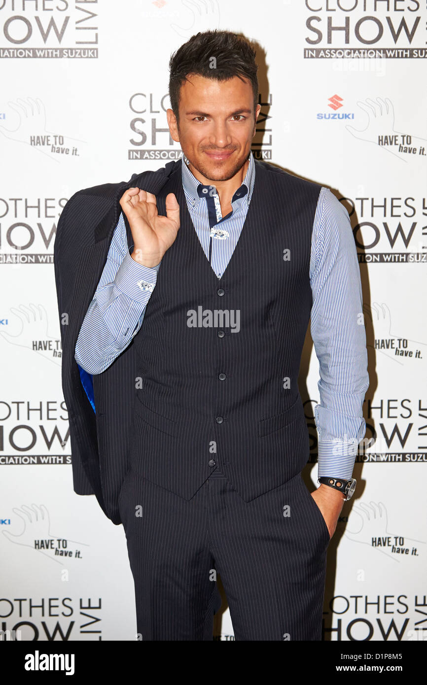 Former pop star Peter Andre (pictured) at the Clothes Show Live 2012 event being held in the NEC, Birmingham Stock Photo