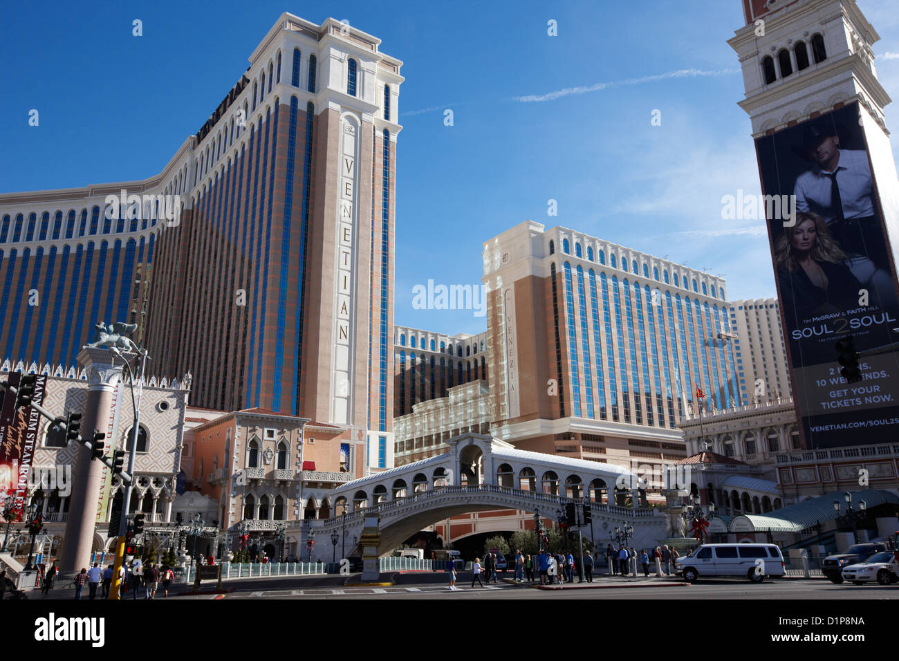 the venetian luxury hotel resort casino Las Vegas Nevada USA Stock Photo
