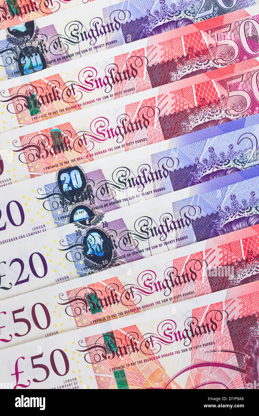 UK banknotes Stock Photo