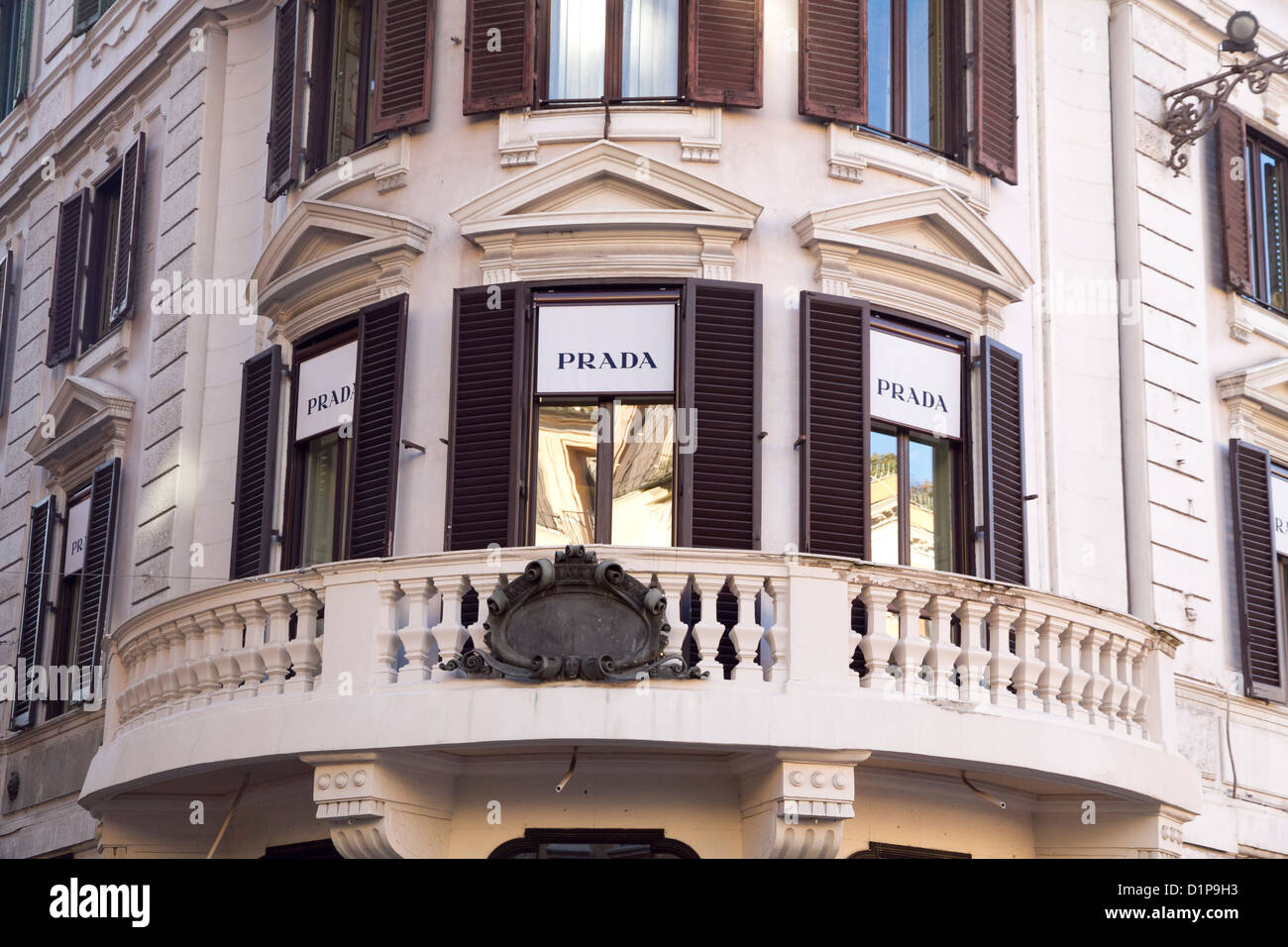 Prada luxury shop store Rome Italy shopping Stock Photo - Alamy