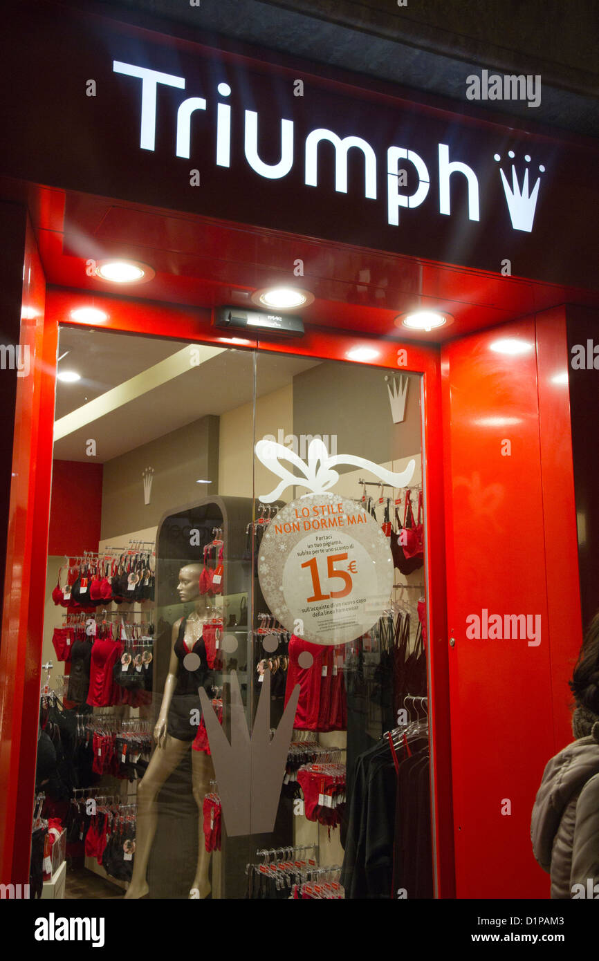 Triumph underwear store shop Rome Italy shopping Stock Photo - Alamy