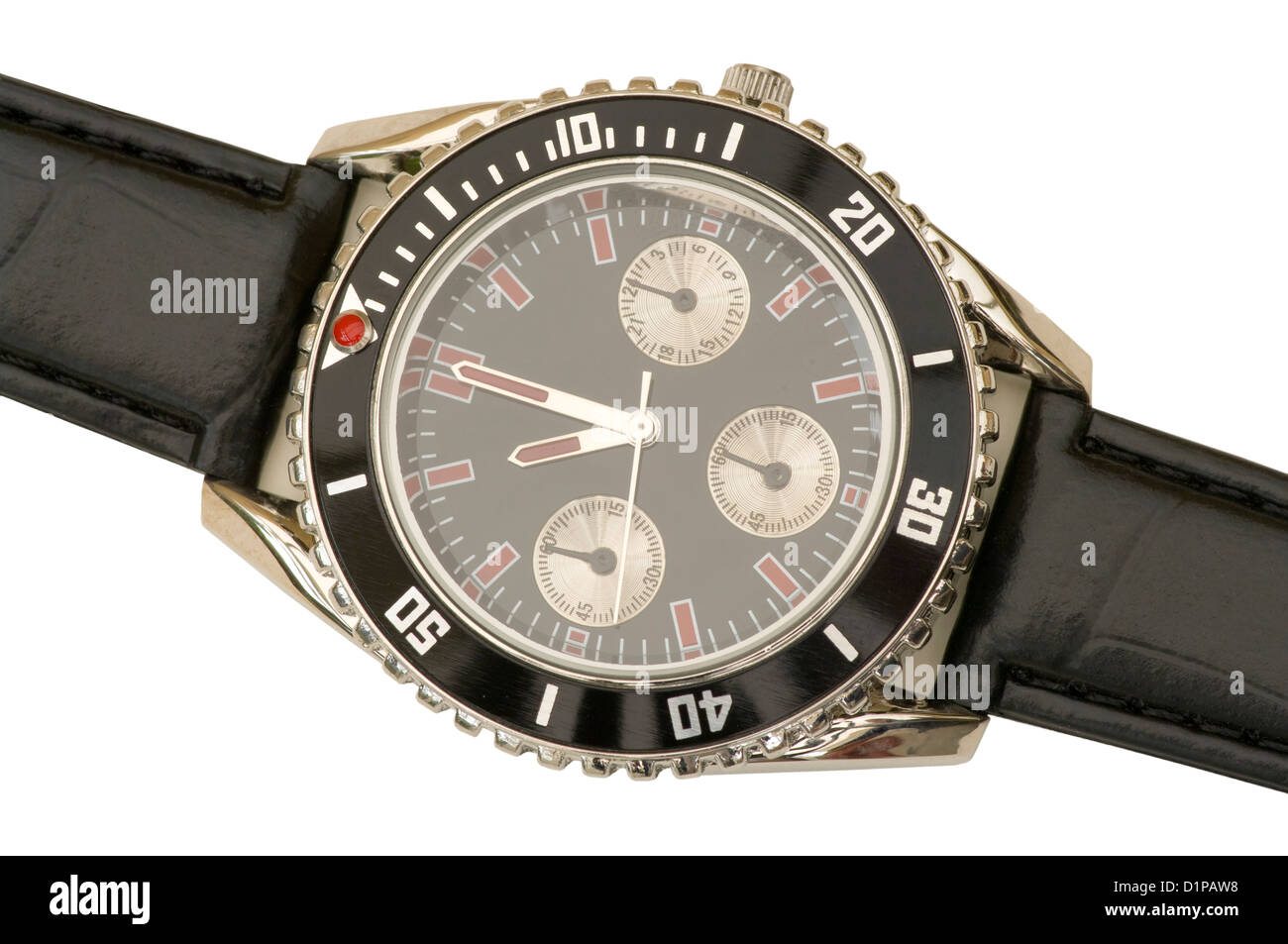 Mans Wristwatch Showing 11 O'Clock Stock Photo