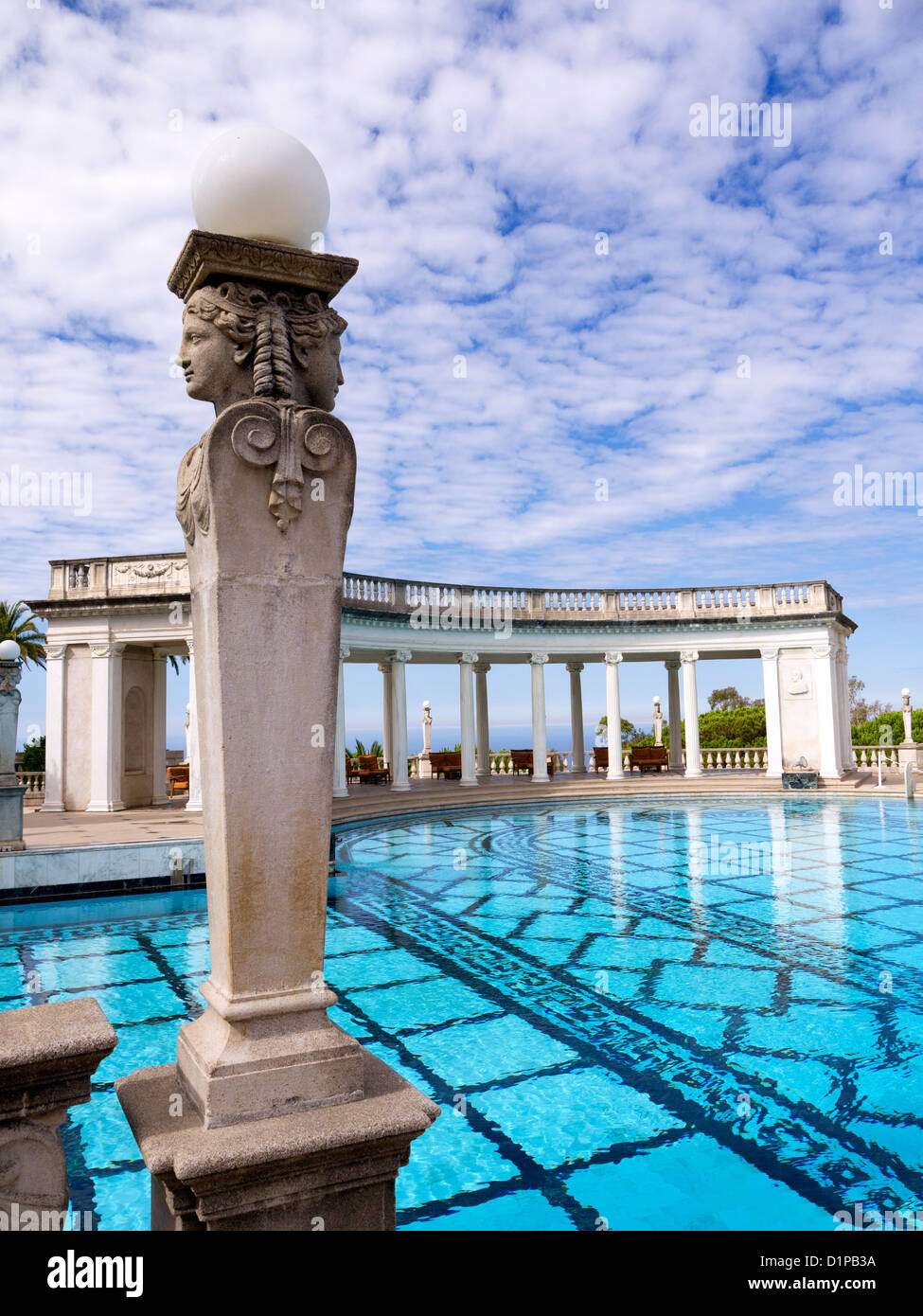The spectacular Statues a swimming pool in the Garden of Hearst Castle