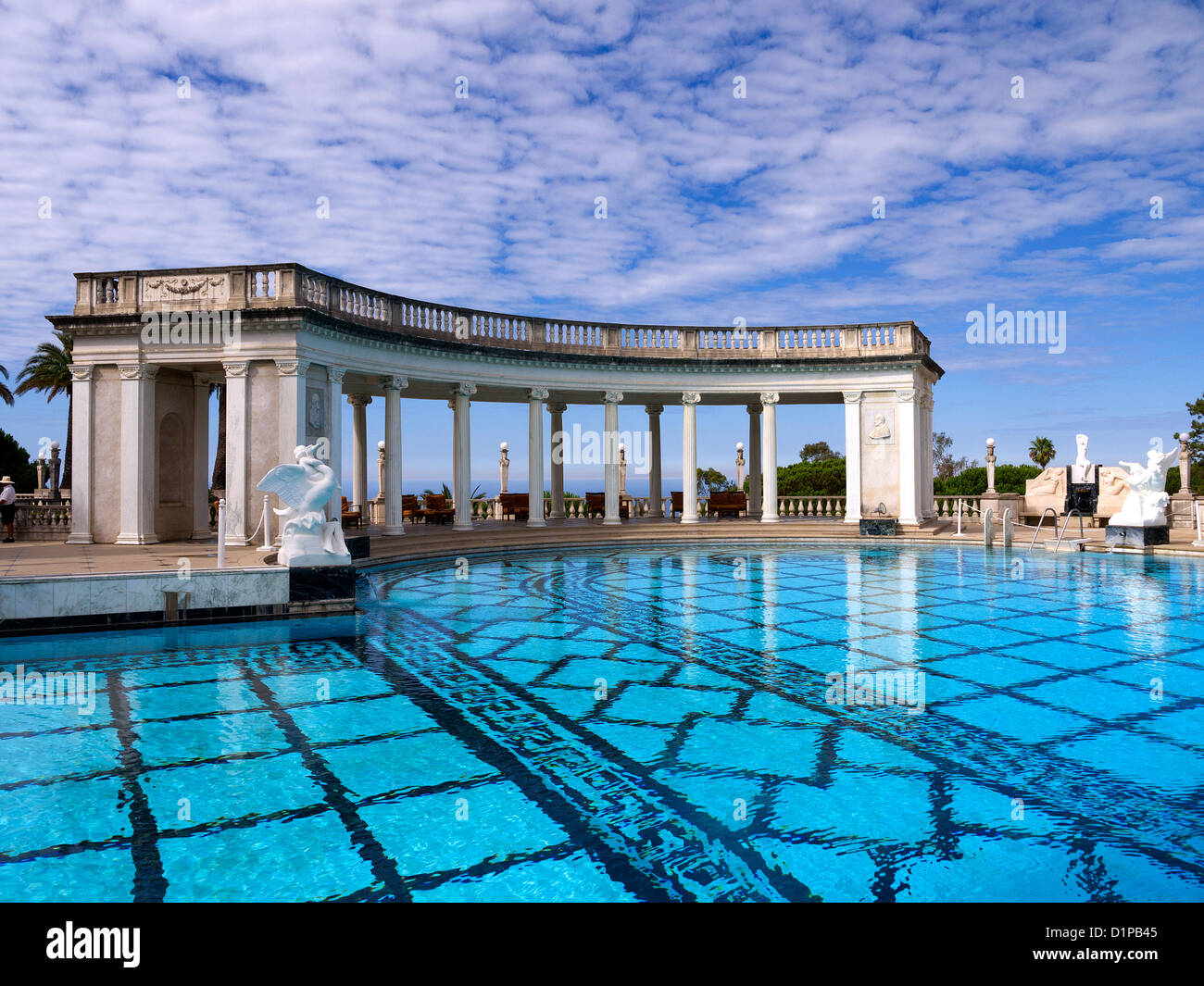 The spectacular Statues a swimming pool in the Garden of Hearst Castle
