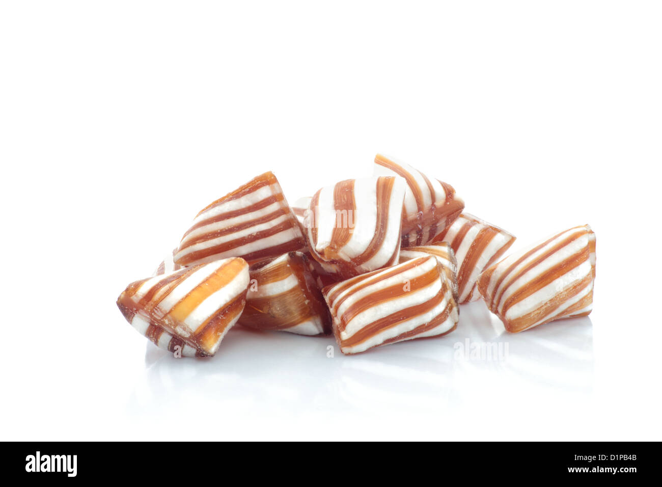Striped humbugs isolated on a white background. Stock Photo