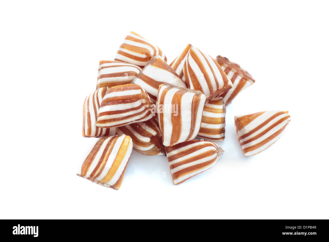 Striped humbugs isolated on a white background. Stock Photo