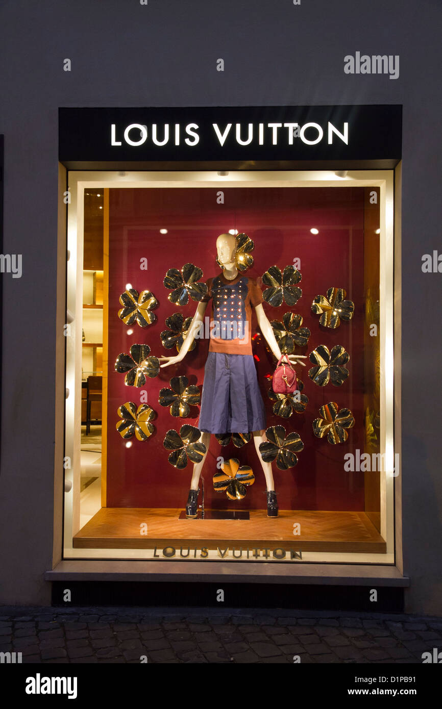 Louis Vuitton Store In Prague Stock Photo - Download Image Now