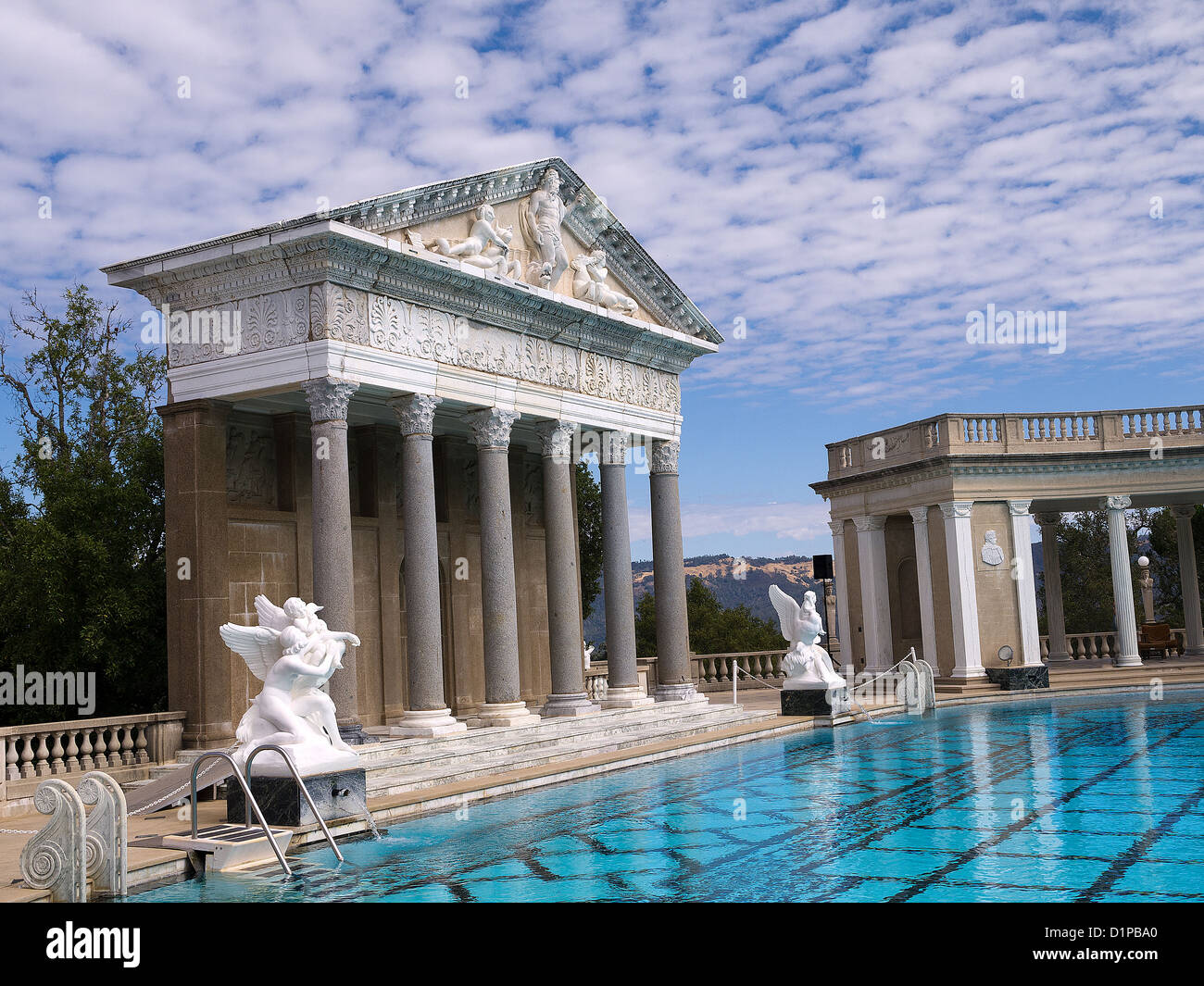 The spectacular Statues a swimming pool in the Garden of Hearst Castle