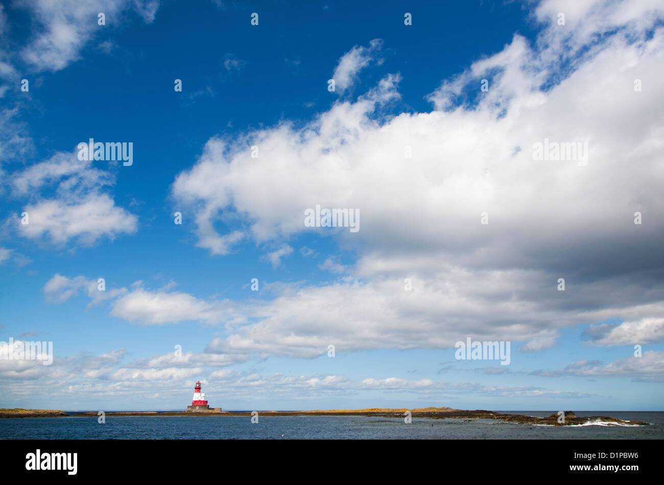 Longstone Lighthouse on Outer Farne Island Stock Photo