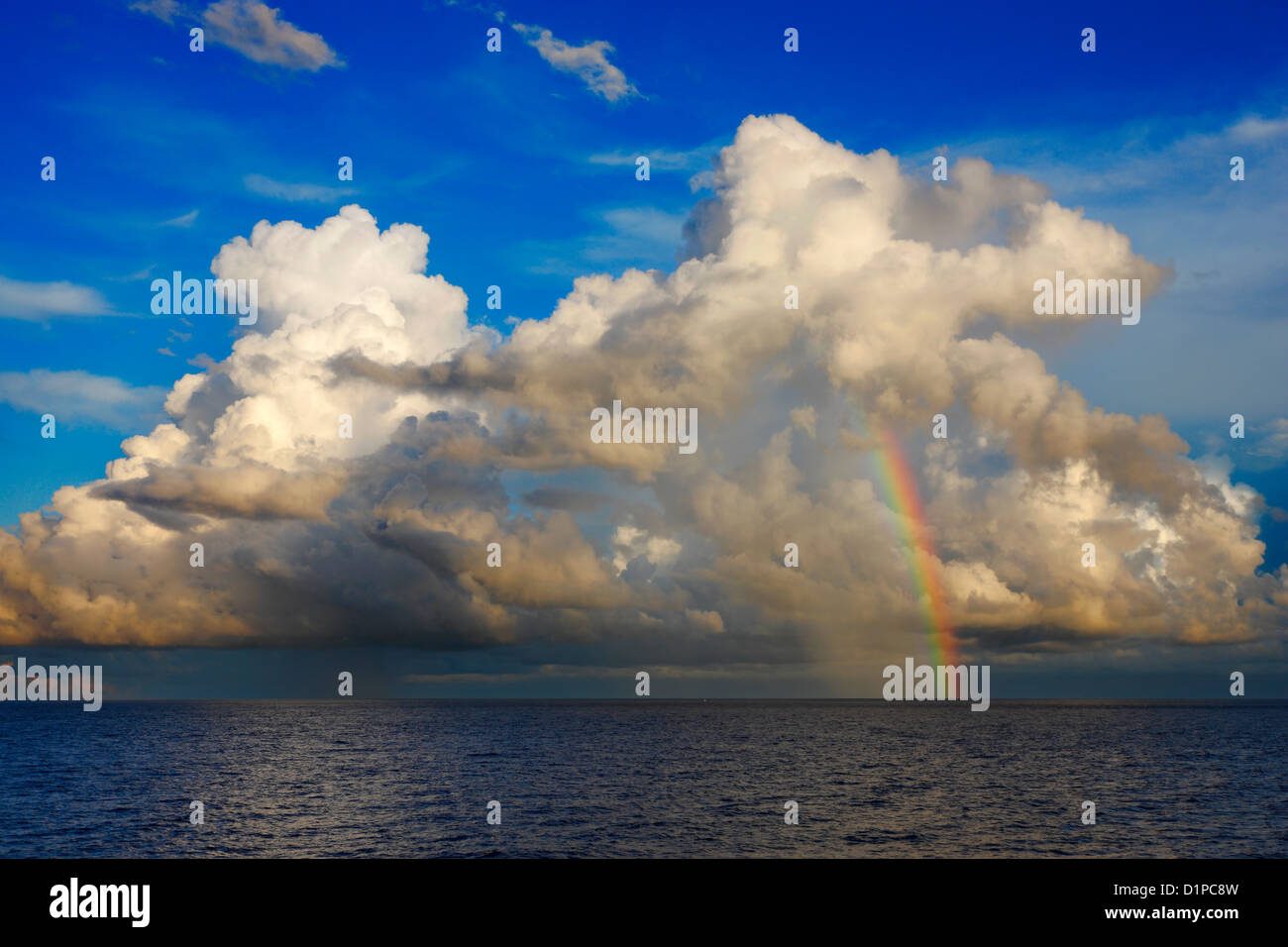 Rainbow over sea Stock Photo