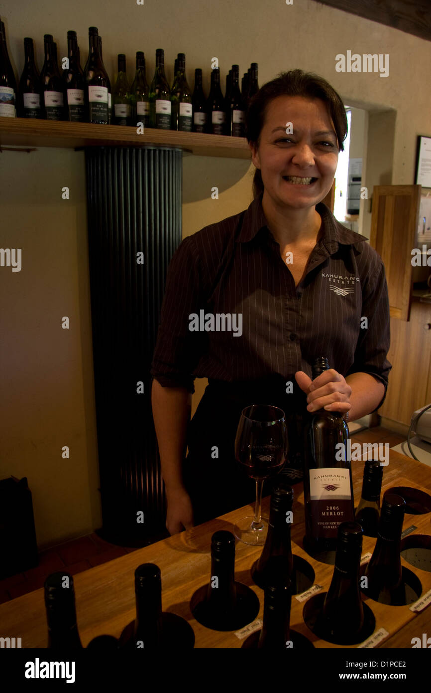 Kahurangi Estate's staff in charge of customer service during wine