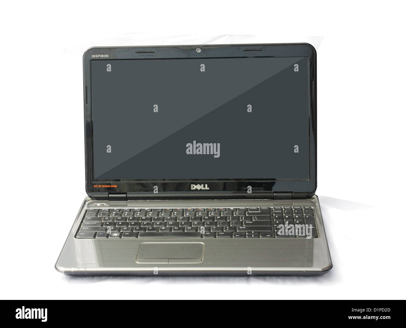 A laptop computer from Dell in white background Stock Photo Alamy